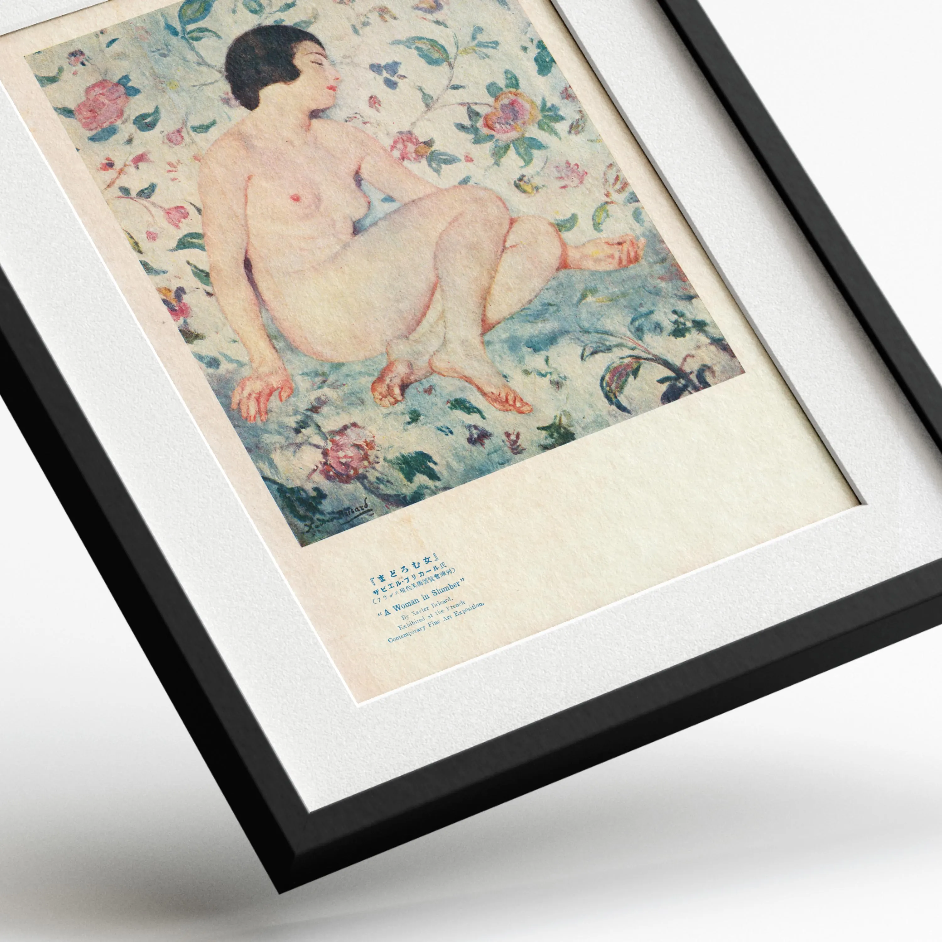 A Woman in Slumber by Xavier Bricard — framed preview