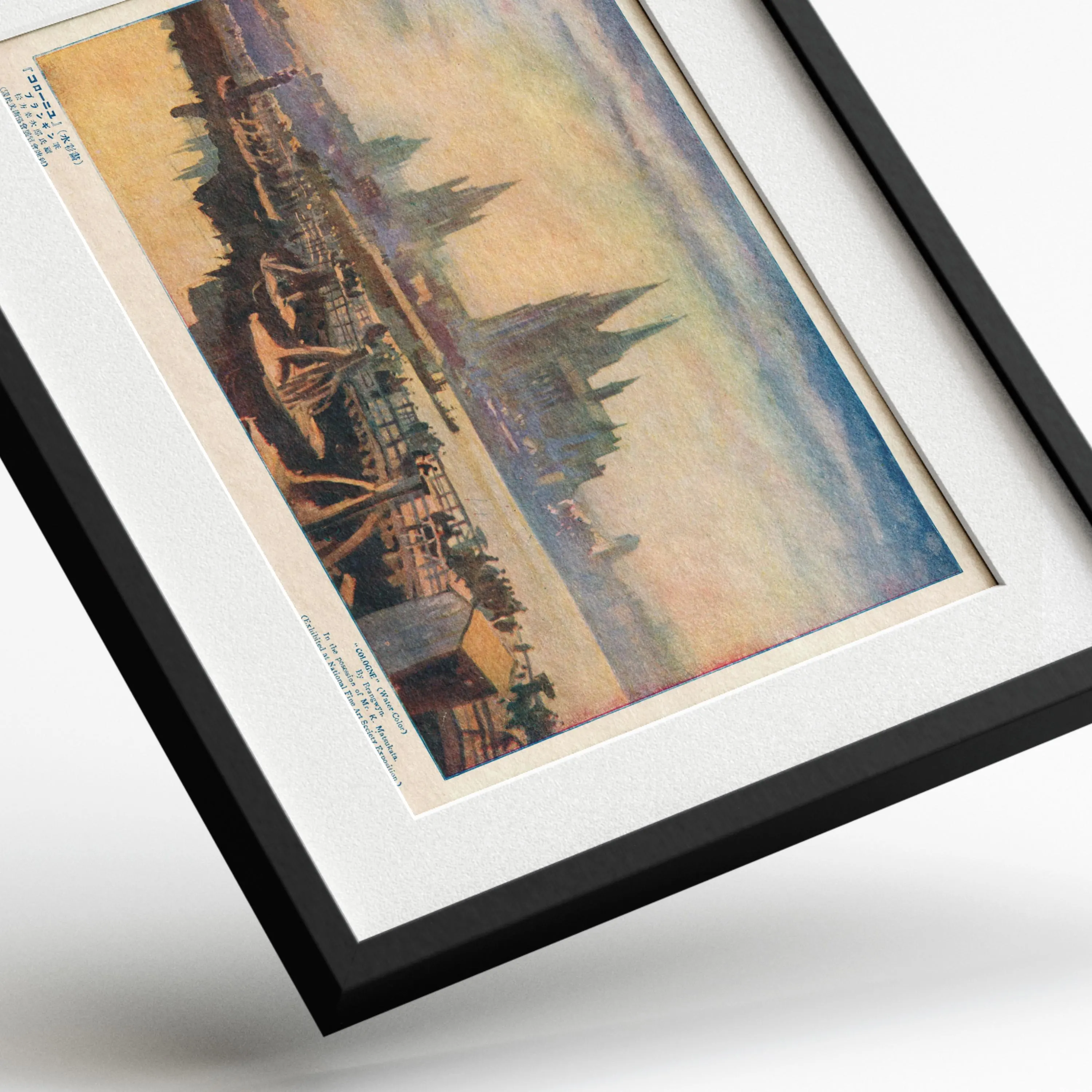 Cologne Cathedral & Rhine, 1920s — framed preview