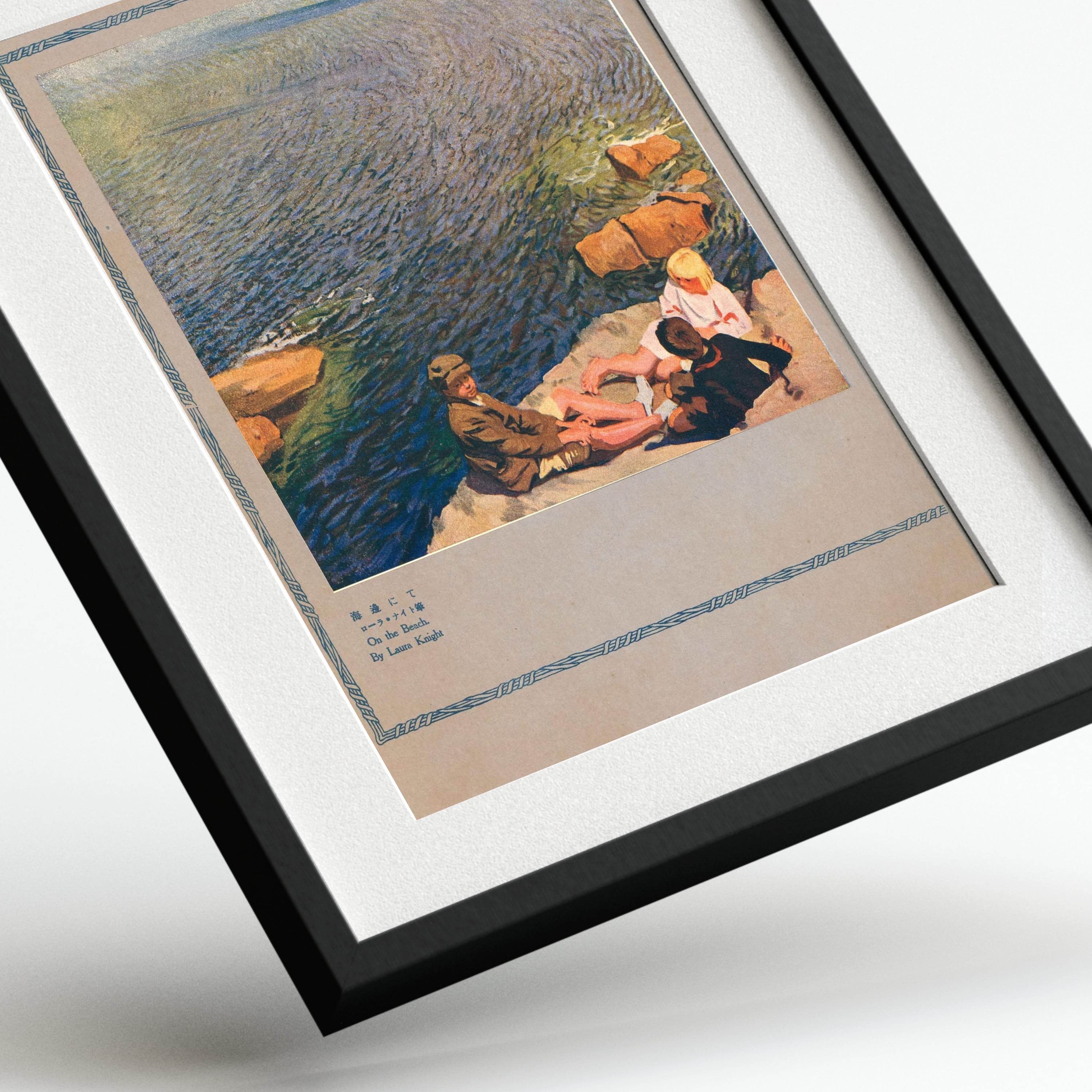 On the Beach by Laura Knight — framed preview