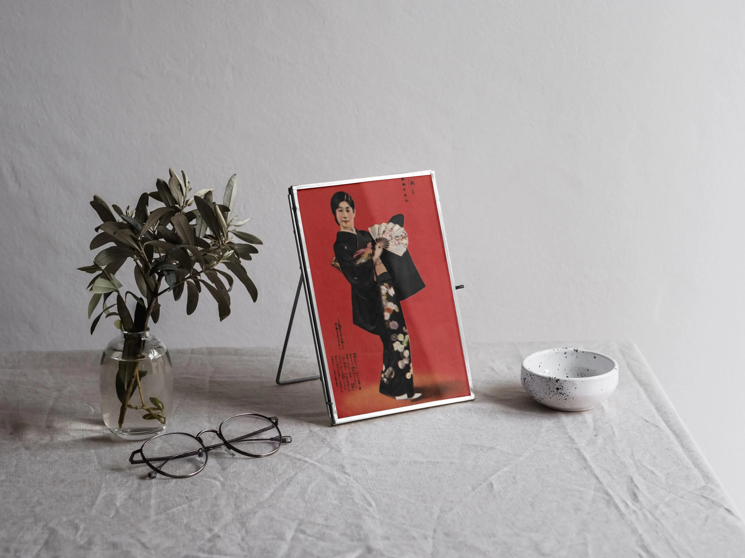 Traditional Japanese Fan Dance, Sumiko Kurishima — framed preview