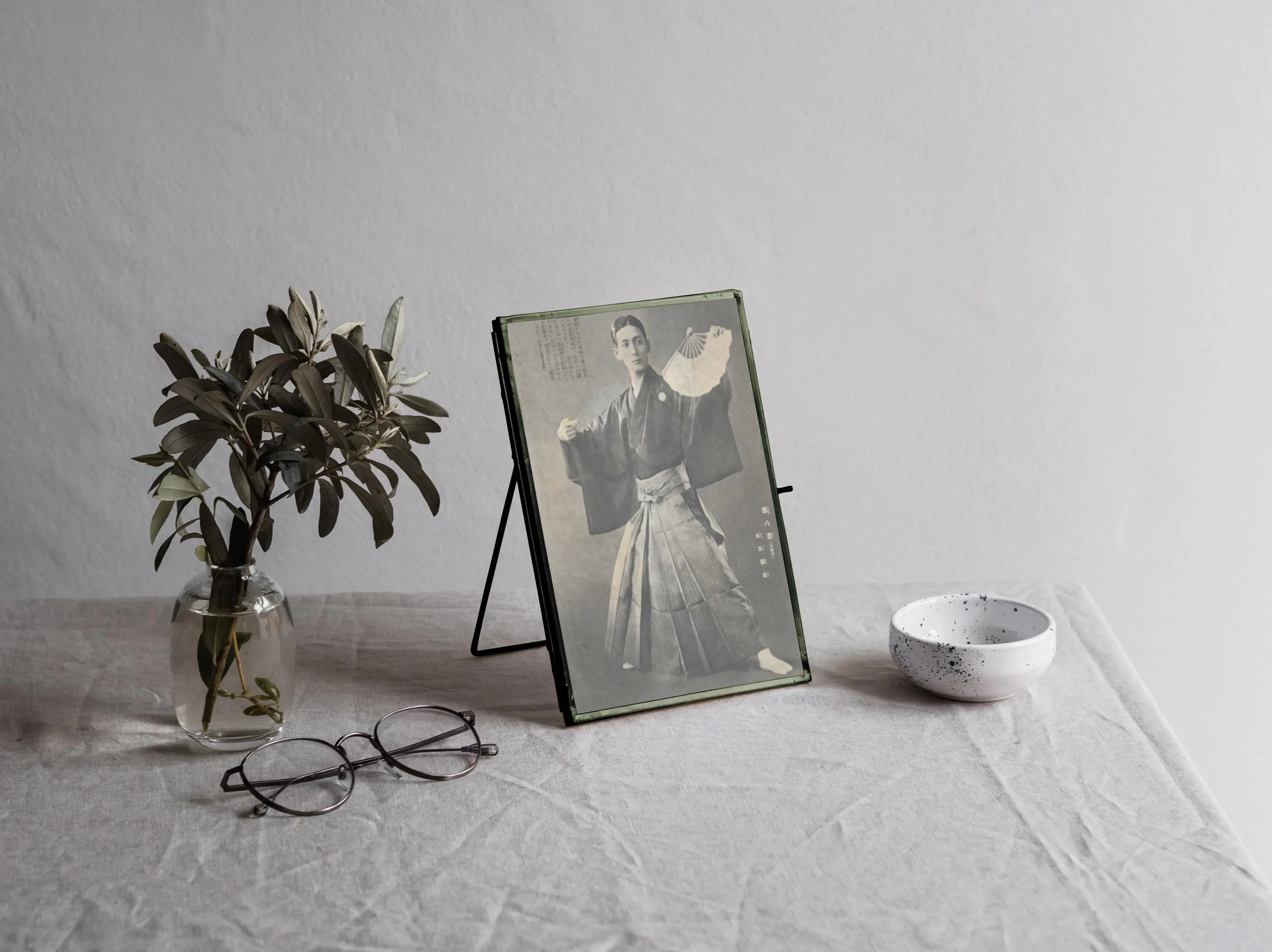 Vintage Artistic Photograph of Bando School Traditional Japanese Dancer — framed preview