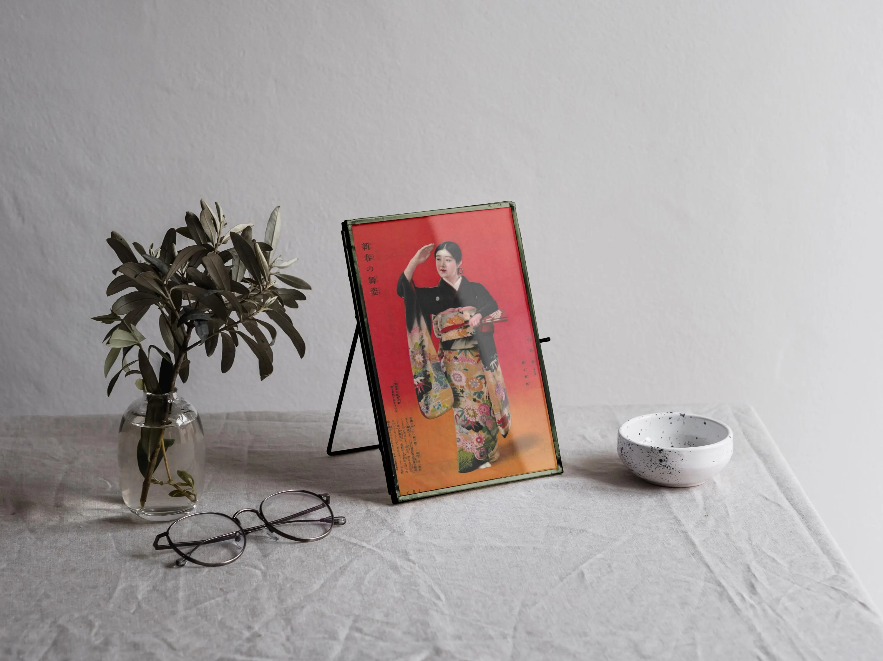 Vintage Artistic Photograph of Onoe Kikue in Traditional Japanese Dance — framed preview