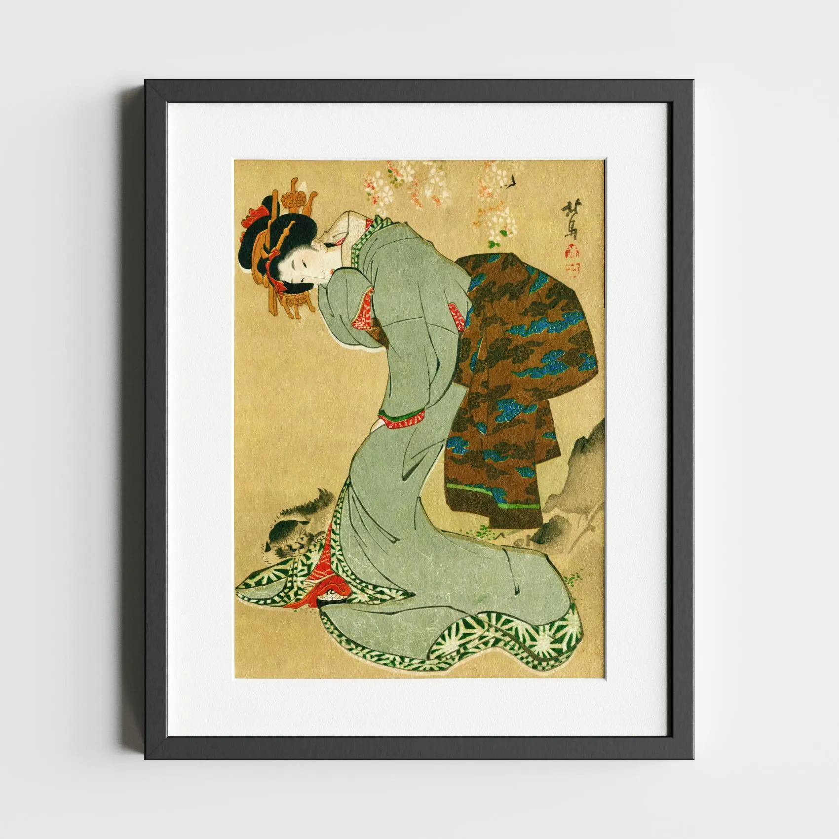 Woman Playing with a Cat by Kitagawa Utamaro — audio guide